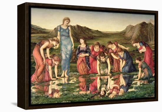 The Mirror of Venus, 1870-76-Edward Burne-Jones-Framed Premier Image Canvas