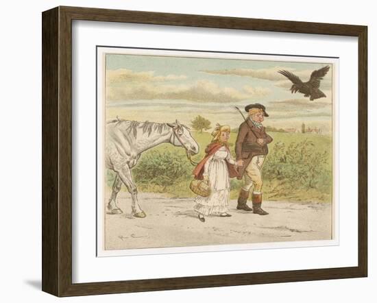 The Mischievous Raven Flew Laughing Away Bumpety Bumpety Bump-Randolph Caldecott-Framed Art Print