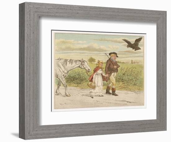 The Mischievous Raven Flew Laughing Away Bumpety Bumpety Bump-Randolph Caldecott-Framed Art Print