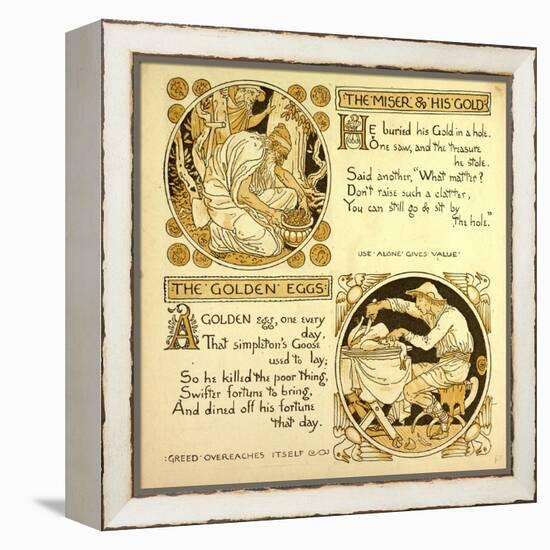 The Miser and His Gold the Golden Eggs-null-Framed Premier Image Canvas