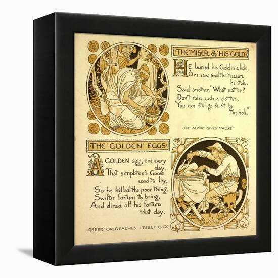 The Miser and His Gold the Golden Eggs-null-Framed Premier Image Canvas