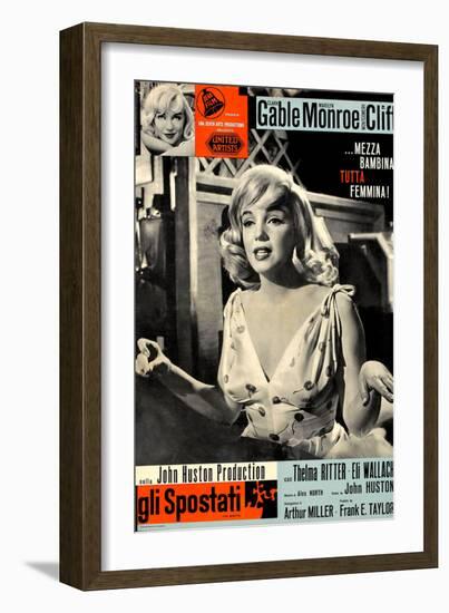 The Misfits, (aka Gli Spostati), Italian Poster, Marilyn Monroe, 1961-null-Framed Premium Giclee Print