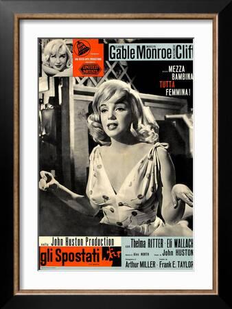 The Misfits, (aka Gli Spostati), Italian Poster, Marilyn Monroe, 1961' Art  Print | Art.com