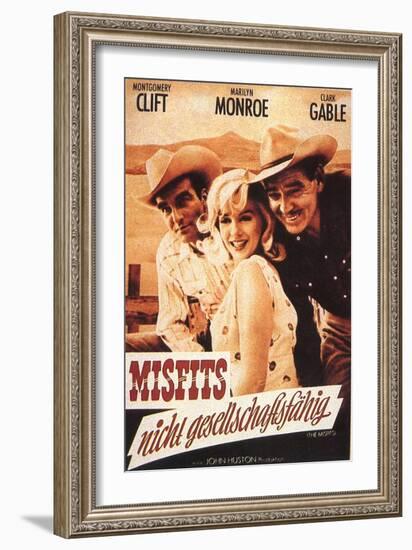 The Misfits, German Movie Poster, 1961-null-Framed Art Print