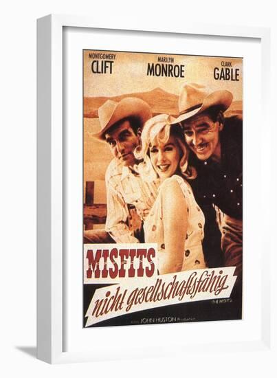 The Misfits, German Movie Poster, 1961-null-Framed Art Print