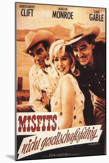 The Misfits, German Movie Poster, 1961-null-Mounted Art Print