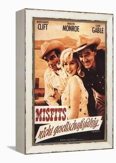 The Misfits, German Movie Poster, 1961-null-Framed Stretched Canvas