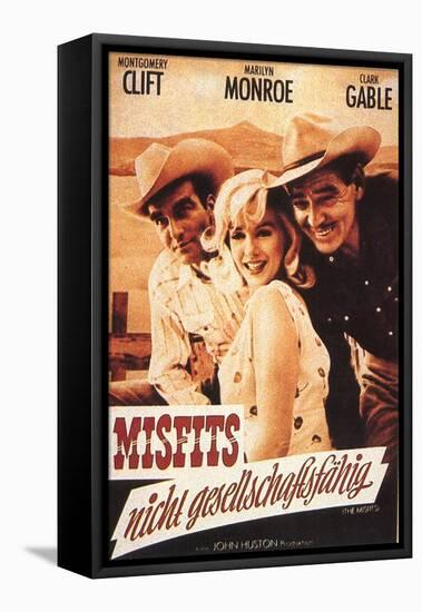 The Misfits, German Movie Poster, 1961-null-Framed Stretched Canvas