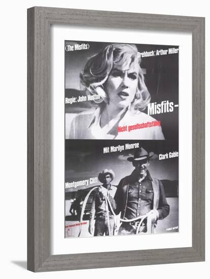 The Misfits, German Movie Poster, 1961-null-Framed Art Print