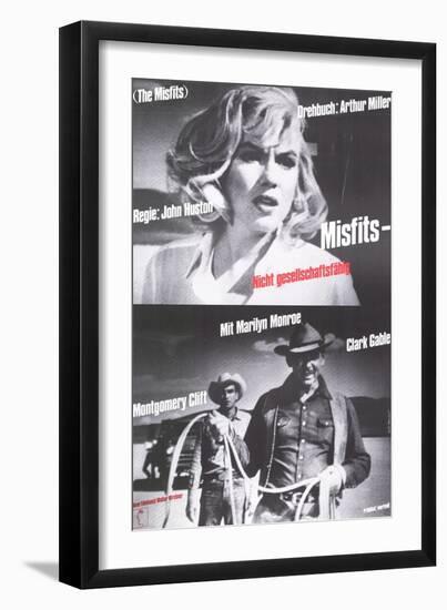 The Misfits, German Movie Poster, 1961-null-Framed Art Print