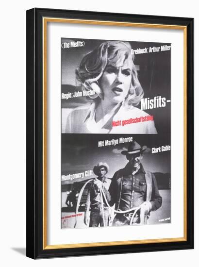 The Misfits, German Movie Poster, 1961-null-Framed Art Print