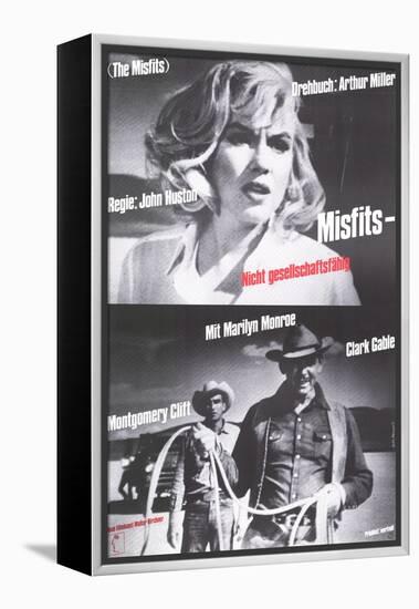 The Misfits, German Movie Poster, 1961-null-Framed Stretched Canvas