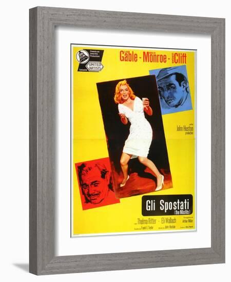 The Misfits, Italian Movie Poster, 1961-null-Framed Art Print