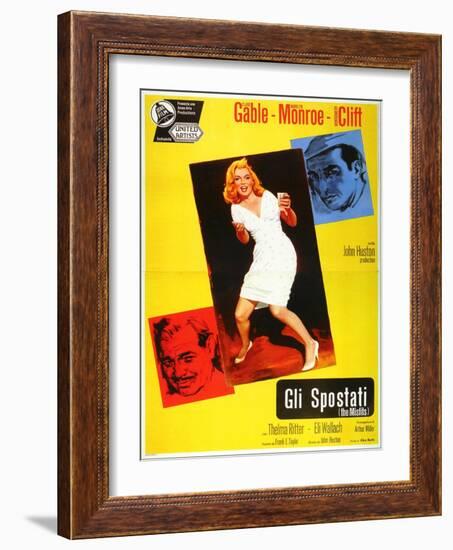 The Misfits, Italian Movie Poster, 1961-null-Framed Art Print