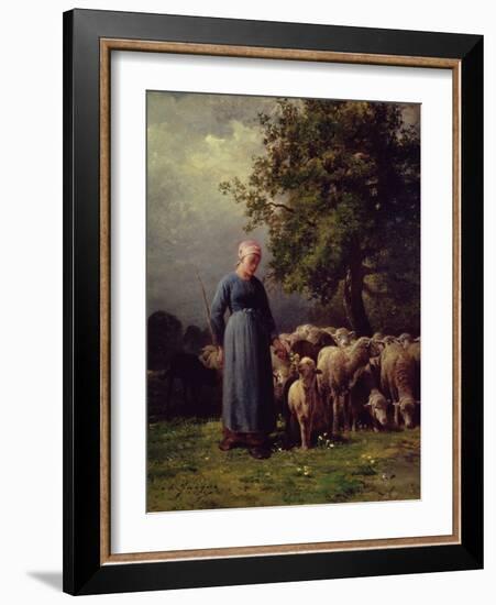 The Missing Flock-Charles Emile Jacque-Framed Giclee Print