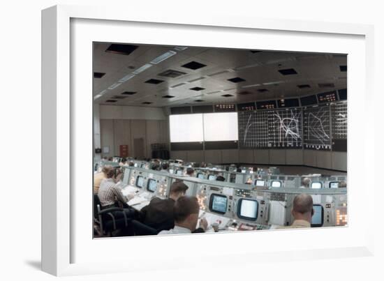 The Mission Operations Control Room in Mission Control Centre, Houston, Texas, USA, 1971-null-Framed Photographic Print