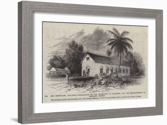 The Missionary Advances Civilisation by the Promotion of Learning-null-Framed Giclee Print