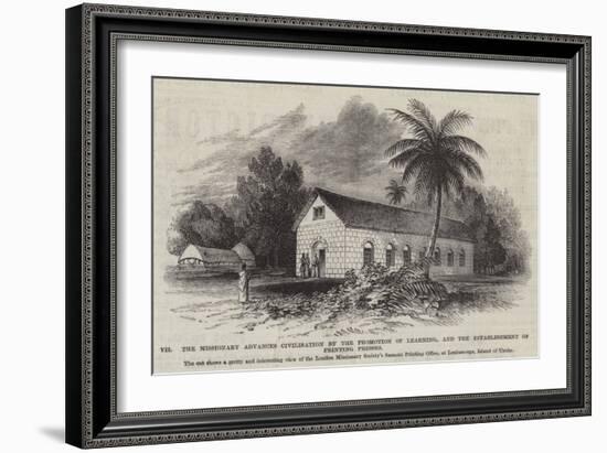 The Missionary Advances Civilisation by the Promotion of Learning-null-Framed Giclee Print