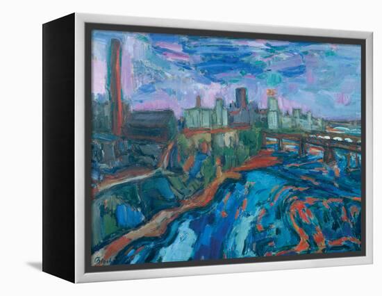 The Mississippi at Minneapolis-Martin Bloch-Framed Premier Image Canvas