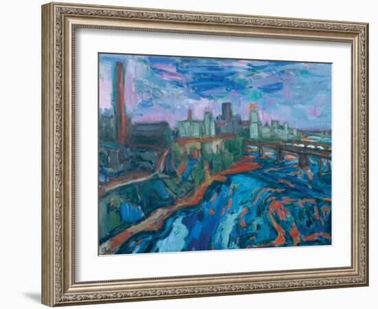 The Mississippi at Minneapolis-Martin Bloch-Framed Giclee Print