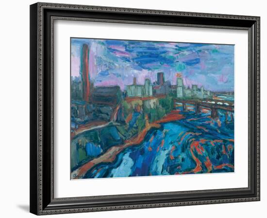 The Mississippi at Minneapolis-Martin Bloch-Framed Giclee Print