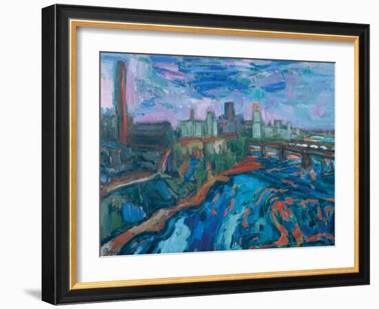 The Mississippi at Minneapolis-Martin Bloch-Framed Giclee Print