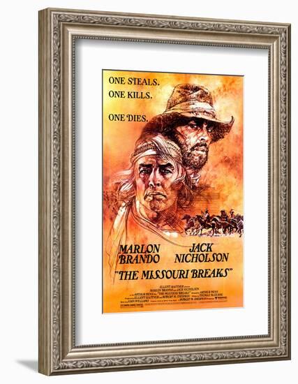 The Missouri Breaks, Marlon Brando, Jack Nicholson, 1976-null-Framed Photo