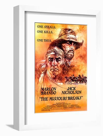 The Missouri Breaks, Marlon Brando, Jack Nicholson, 1976-null-Framed Photo