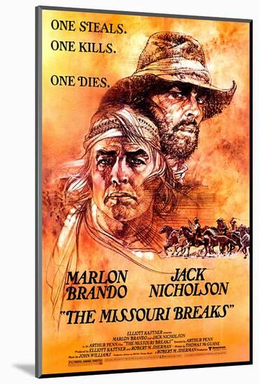 The Missouri Breaks, Marlon Brando, Jack Nicholson, 1976-null-Mounted Photo