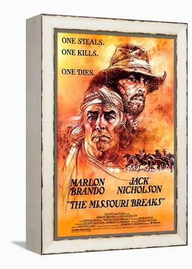 The Missouri Breaks, Marlon Brando, Jack Nicholson, 1976-null-Framed Stretched Canvas