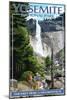 The Mist Trail - Yosemite National Park, California-Lantern Press-Mounted Art Print