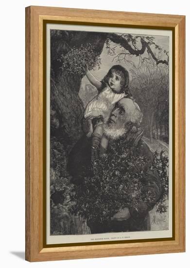 The Mistletoe Bough-Alfred Edward Emslie-Framed Premier Image Canvas