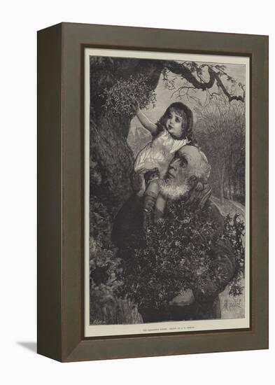 The Mistletoe Bough-Alfred Edward Emslie-Framed Premier Image Canvas