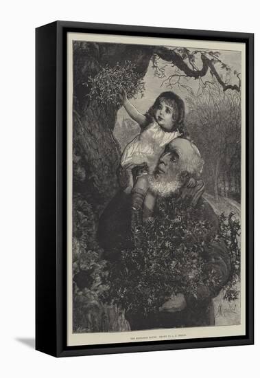 The Mistletoe Bough-Alfred Edward Emslie-Framed Premier Image Canvas