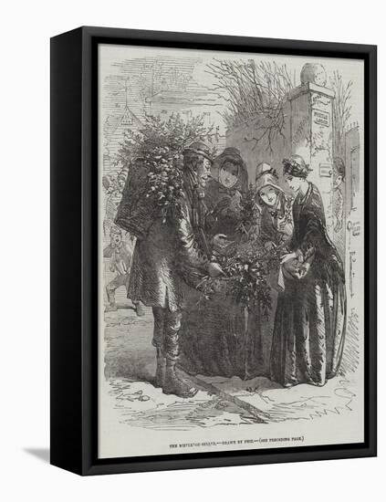 The Mistletoe-Seller-Hablot Knight Browne-Framed Premier Image Canvas