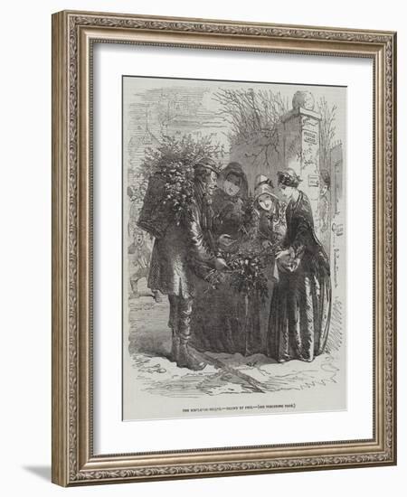 The Mistletoe-Seller-Hablot Knight Browne-Framed Giclee Print