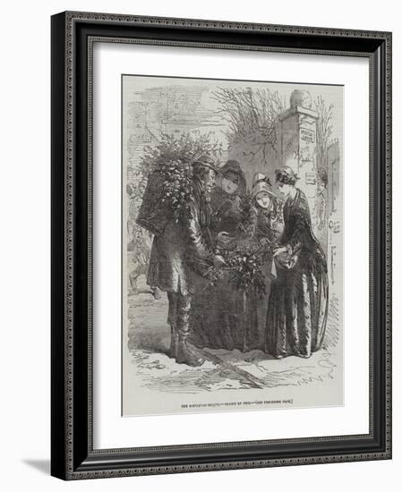 The Mistletoe-Seller-Hablot Knight Browne-Framed Giclee Print