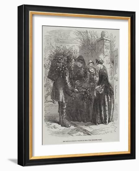 The Mistletoe-Seller-Hablot Knight Browne-Framed Giclee Print