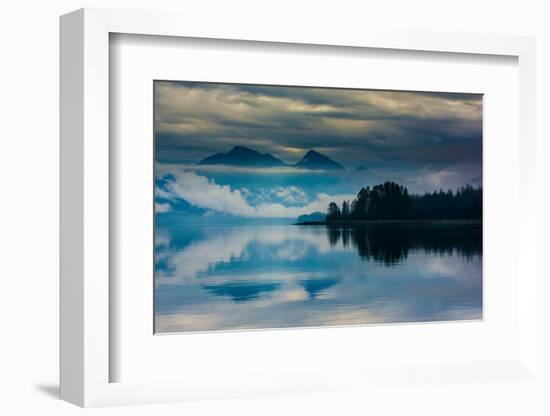 The misty mountains and calm waters of the Tongass National Forest, Southeast Alaska, USA-Mark A Johnson-Framed Photographic Print