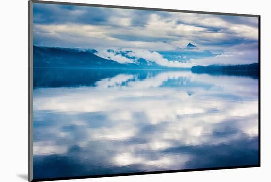 The misty mountains and calm waters of the Tongass National Forest, Southeast Alaska, USA-Mark A Johnson-Mounted Photographic Print