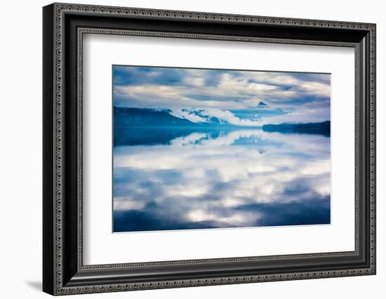 The misty mountains and calm waters of the Tongass National Forest, Southeast Alaska, USA-Mark A Johnson-Framed Photographic Print