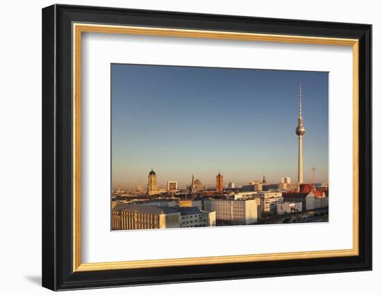 The Mitte District of Berlin,With Television Tower and Rotes Rathaus at Sunrise, Berlin, Germany-Markus Lange-Framed Photographic Print