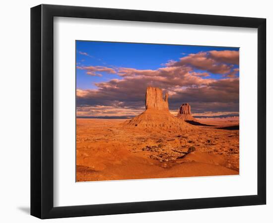 The Mittens at Monument Valley-Robert Glusic-Framed Photographic Print