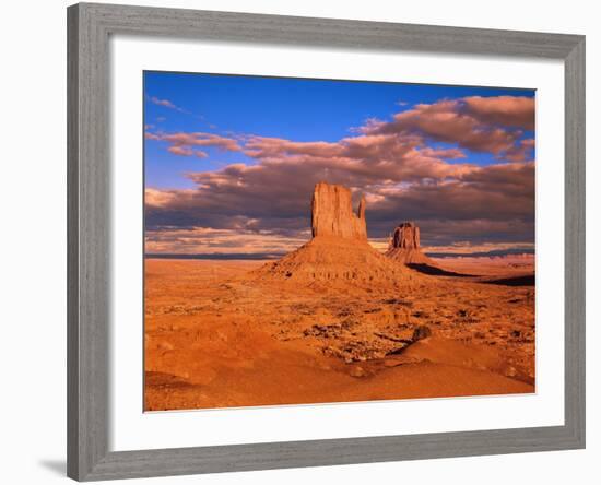 The Mittens at Monument Valley-Robert Glusic-Framed Photographic Print