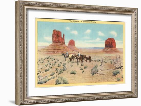 The Mittens in Monument Valley-null-Framed Premium Giclee Print