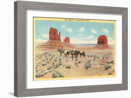 The Mittens in Monument Valley-null-Framed Premium Giclee Print