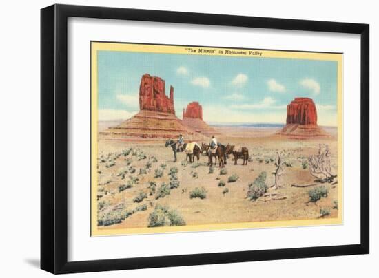 The Mittens in Monument Valley-null-Framed Premium Giclee Print