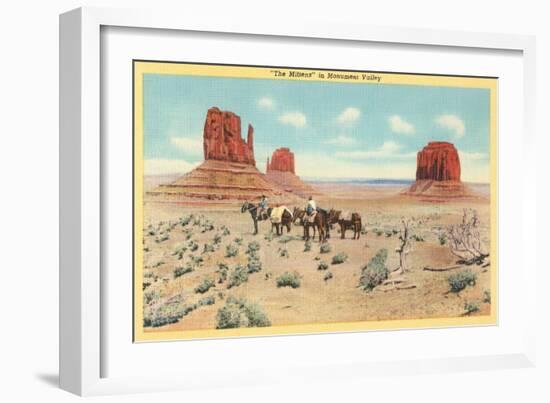 The Mittens in Monument Valley-null-Framed Premium Giclee Print