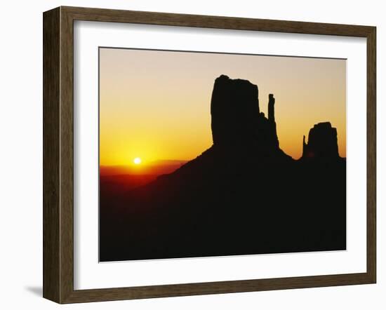 The Mittens, Monument Valley at Sunset, Arizona, USA-Sylvain Grandadam-Framed Photographic Print