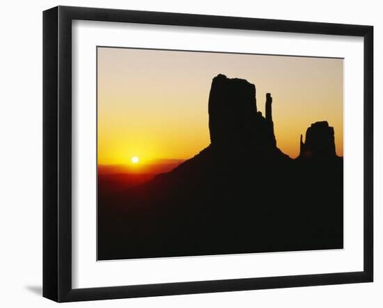 The Mittens, Monument Valley at Sunset, Arizona, USA-Sylvain Grandadam-Framed Photographic Print